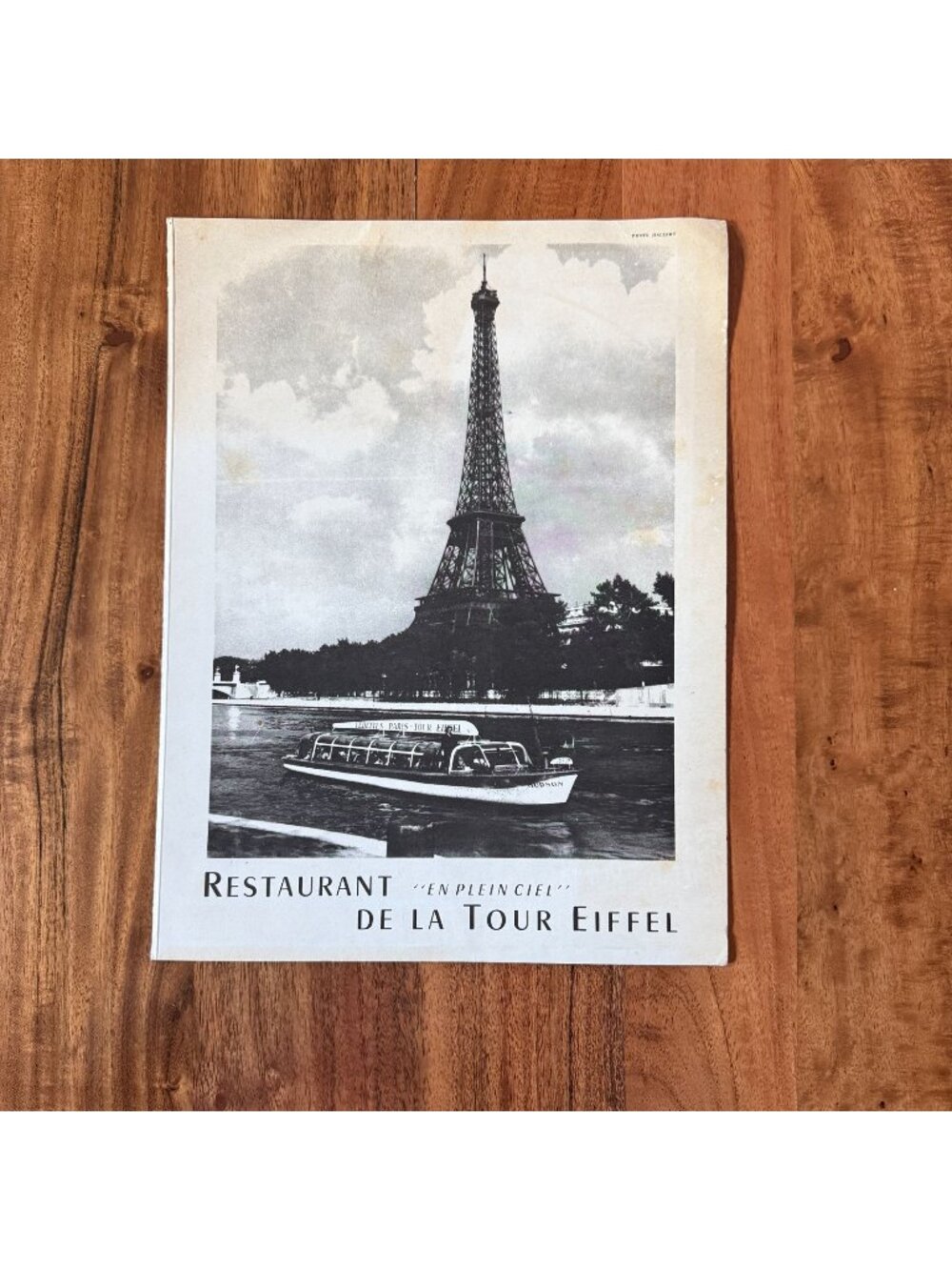 Vintage 1950s Restaurant de la Tour Eiffel Paris Menu Original Ephemera Map